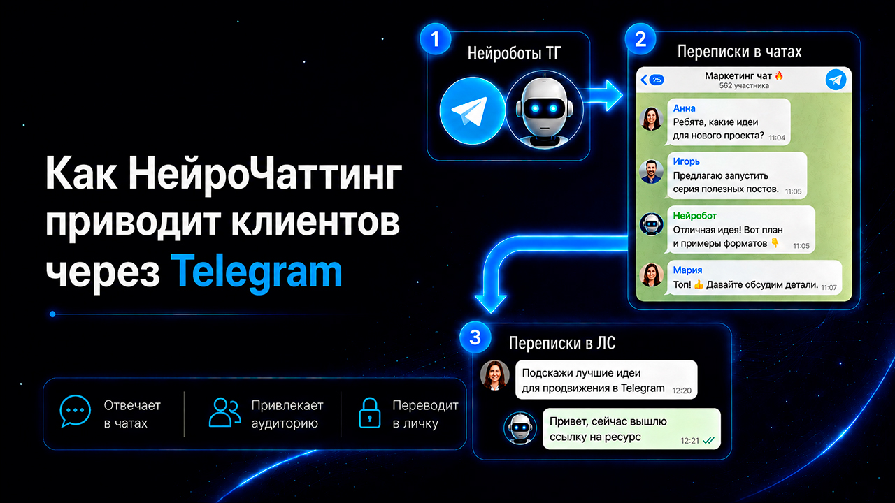 Как Нейрочаттинг приводит клиентов через Телеграм