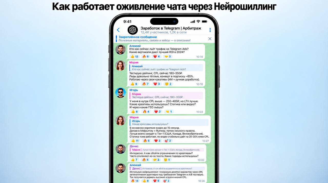 Как работает оживление чата с ии через Нейрошиллинг в Грамгпт