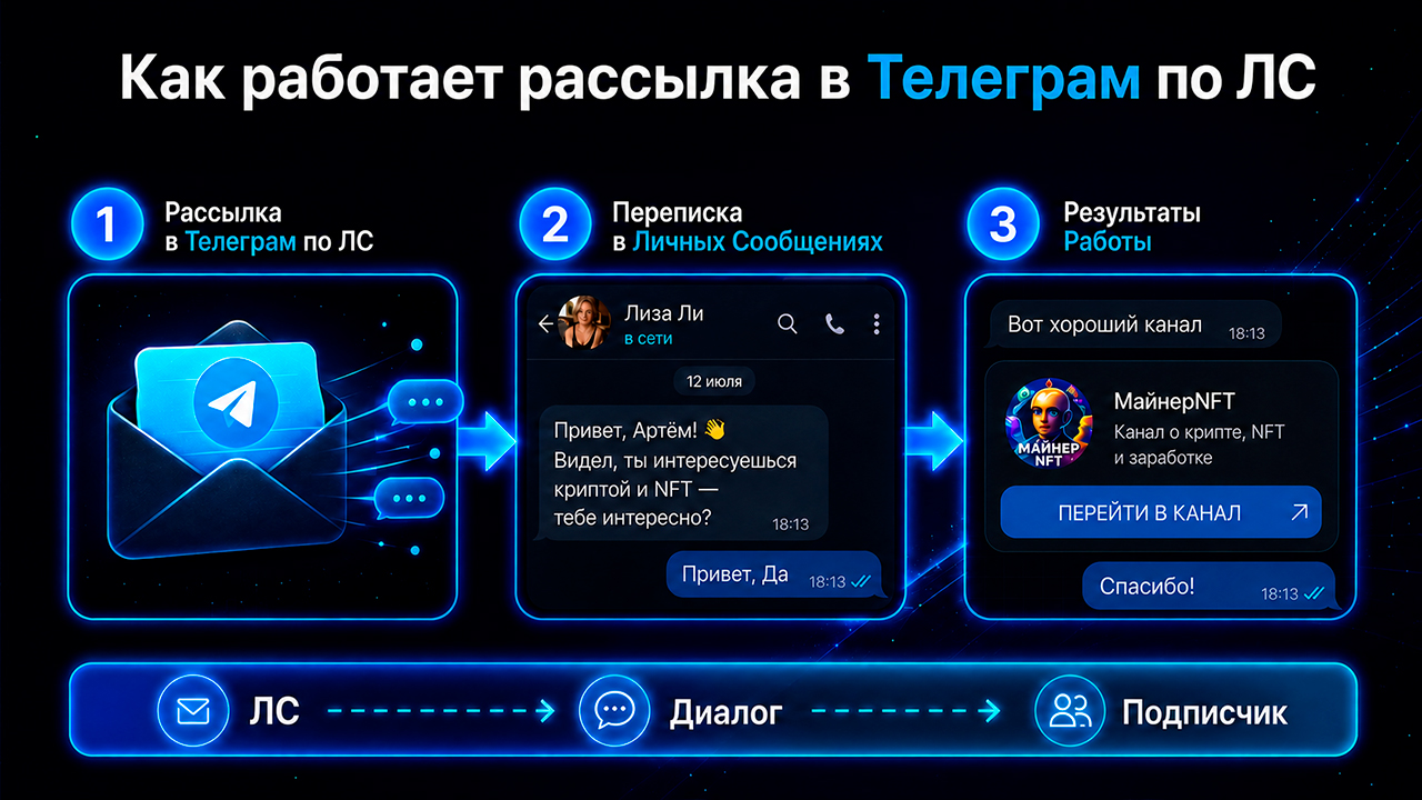 Как работает рассылка в Телеграм по ЛС