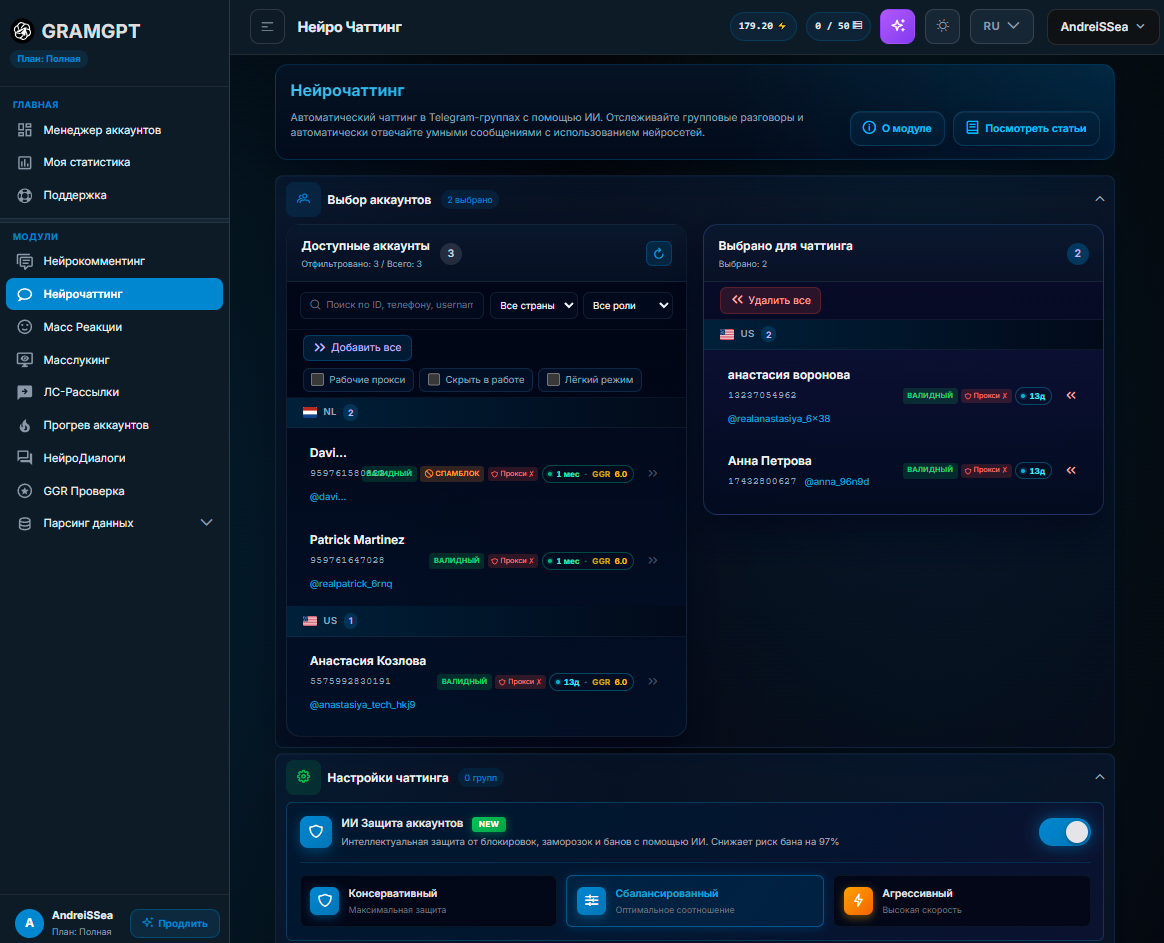 как продвигать телеграм канал через нейрочаттинг телеграм в GramGpt.io