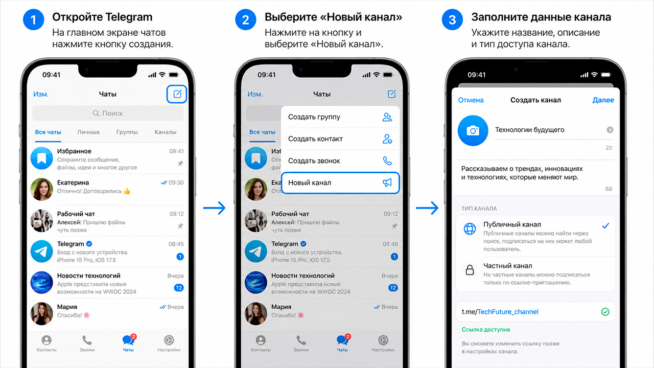 Как создать Телеграм канал на телефоне