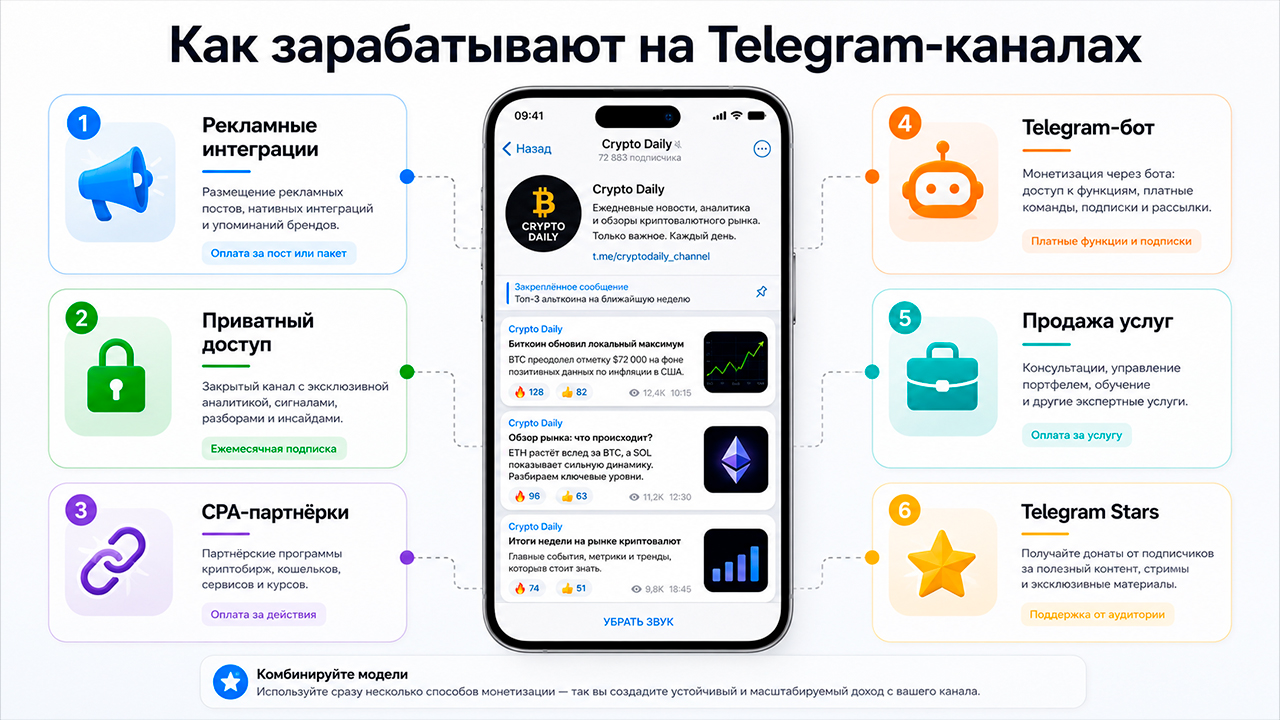 Как зарабатывают на Телеграм каналах