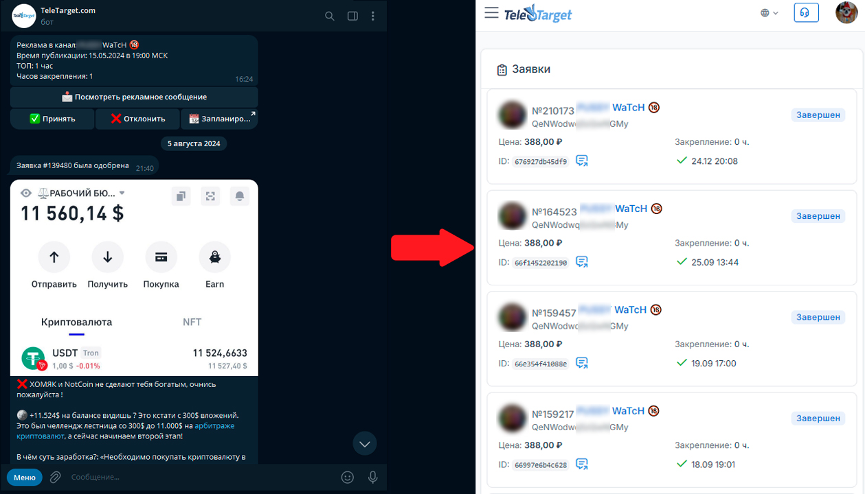 Как заработать в Телеграм через рекламу Teletarget