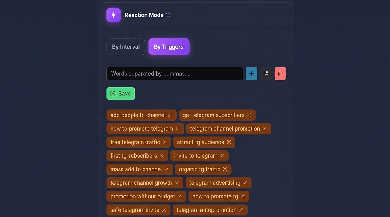 keywords for neurochatting in telegram