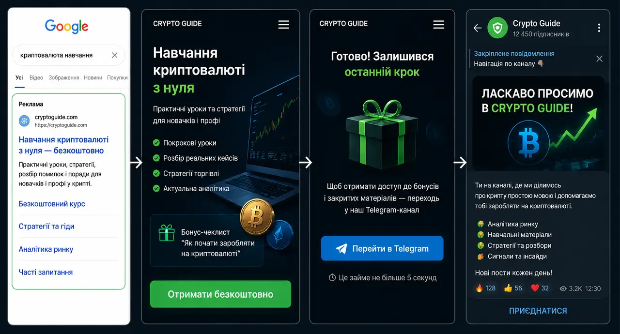 Контекстна реклама для просування Telegram-каналу