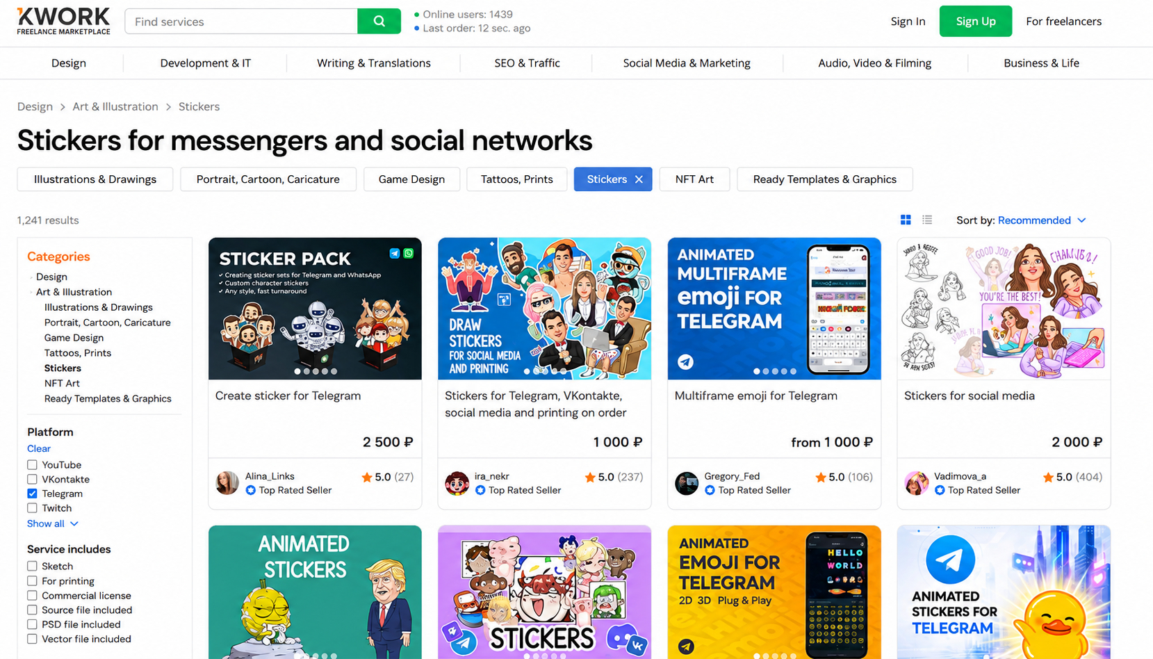 Making money in Telegram by creating stickers