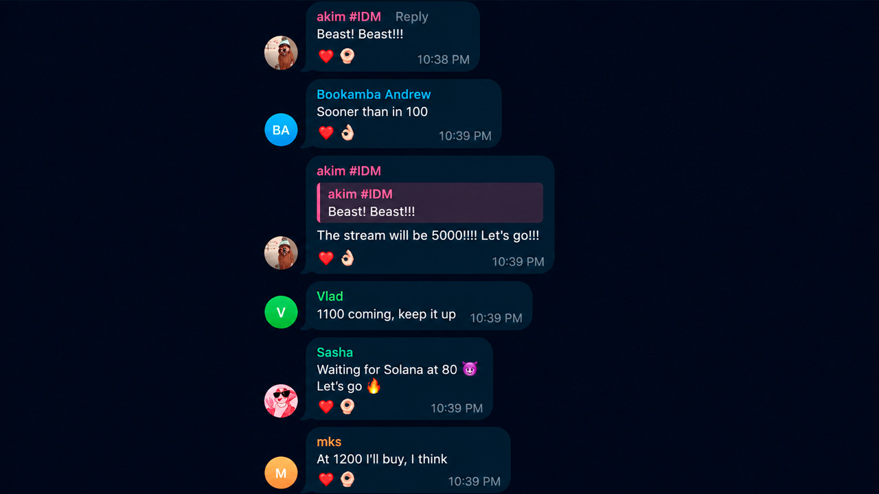 Mass reactions in Telegram under competitors’ comments