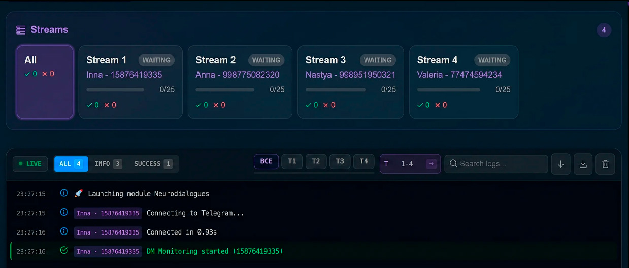 monitoring AI Conversations logs in GRAMGPT