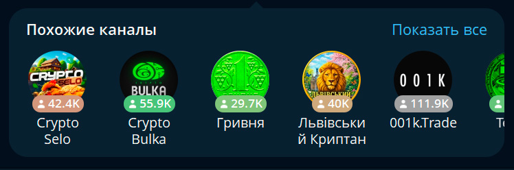 Парсинг похожих Телеграм каналов