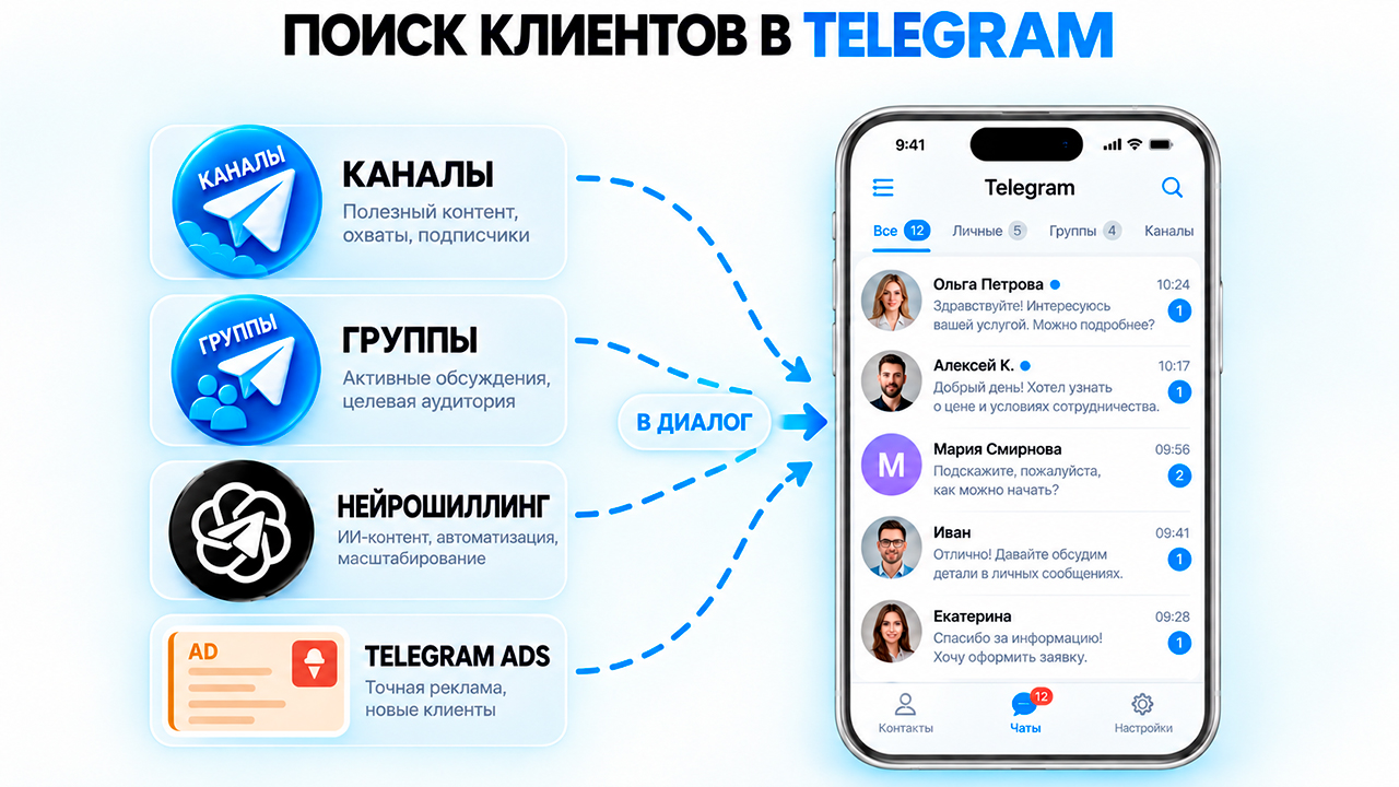 Как найти клиентов в Телеграм
