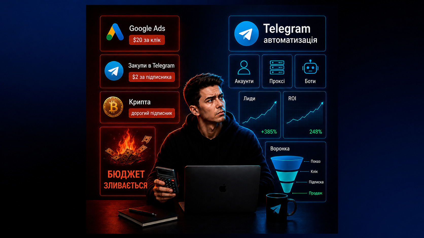 Проблема вартості автоматизації через інструменти просування в Telegram