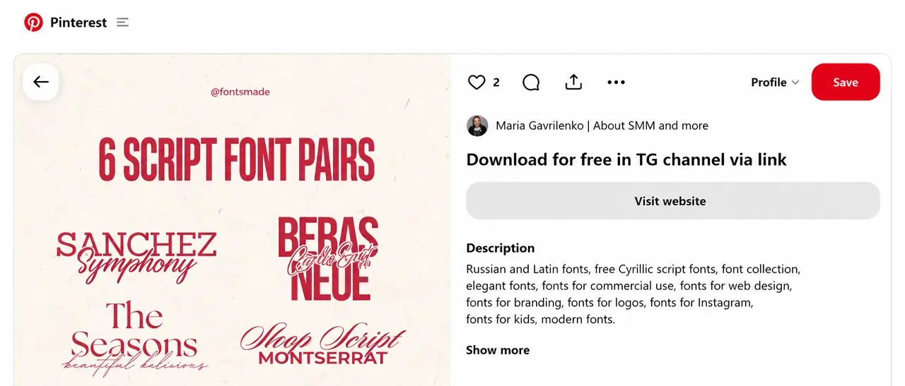 Promoting a Telegram Channel via Pinterest
