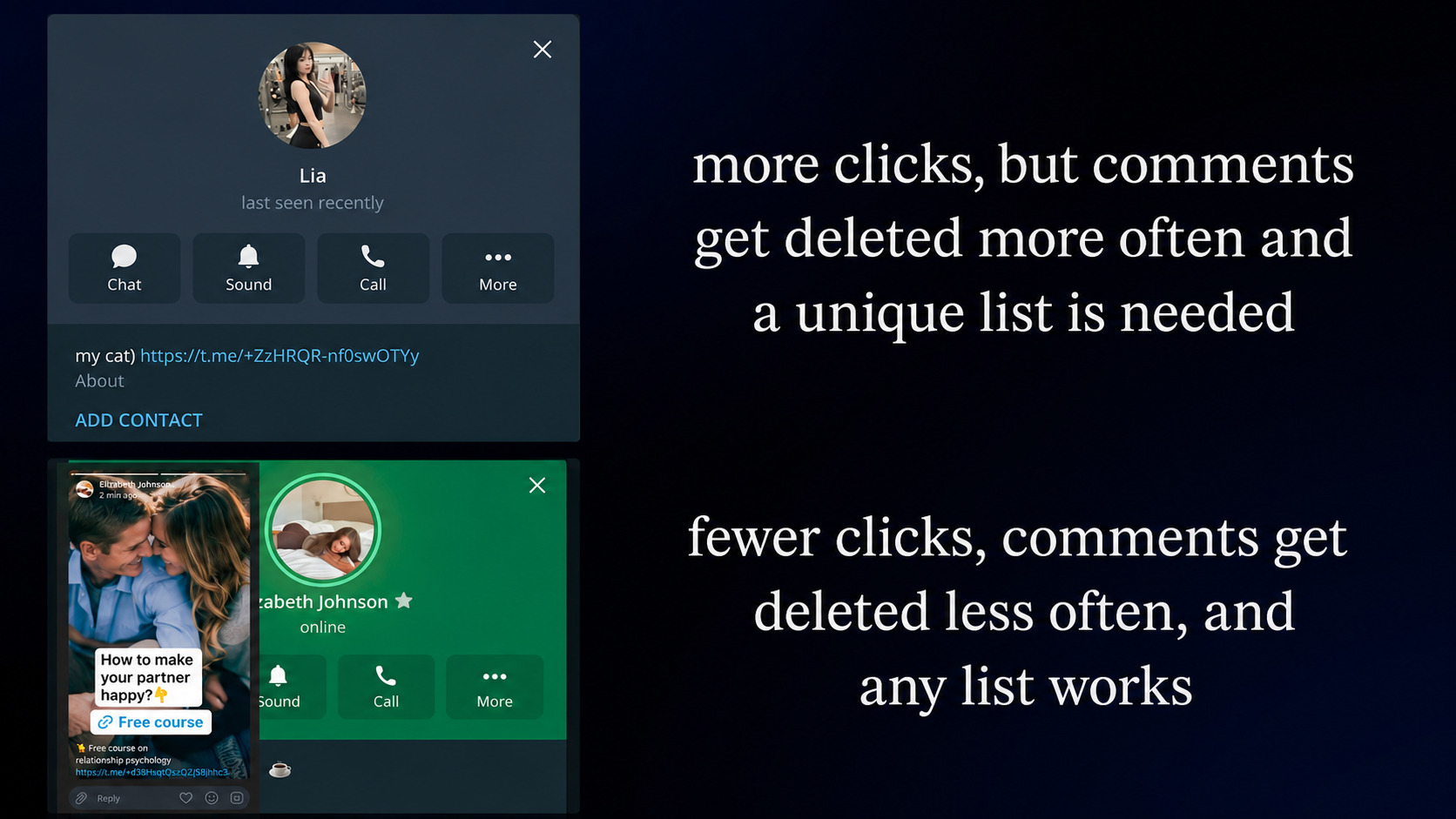 Promotion in Telegram through Stories in the account profile using Neurocommenting