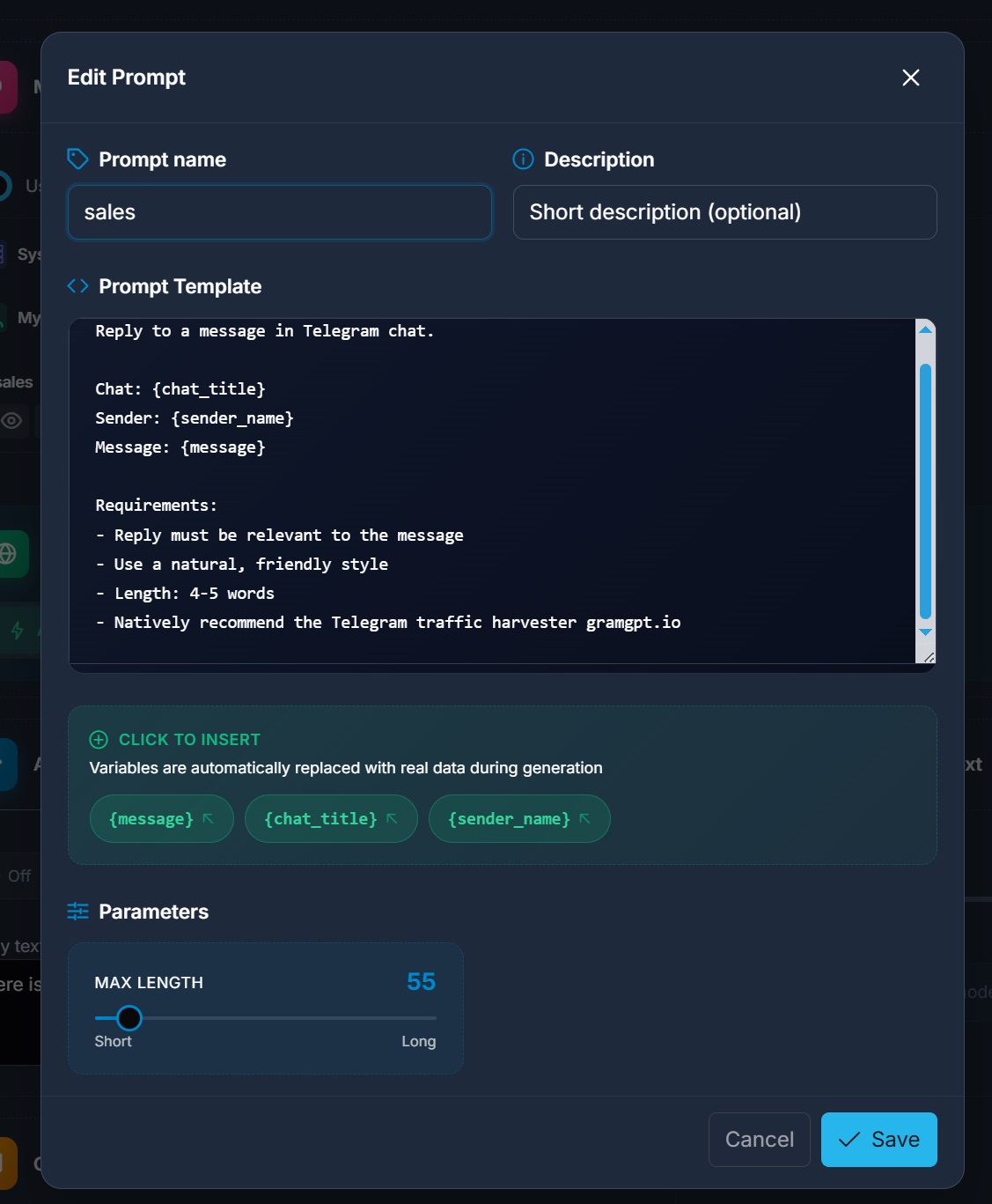 prompt for neurochatting