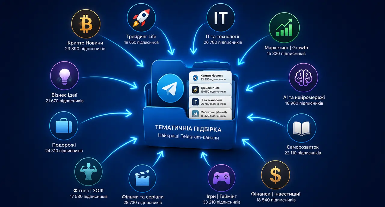 Просування каналу в Telegram через добірки та папки
