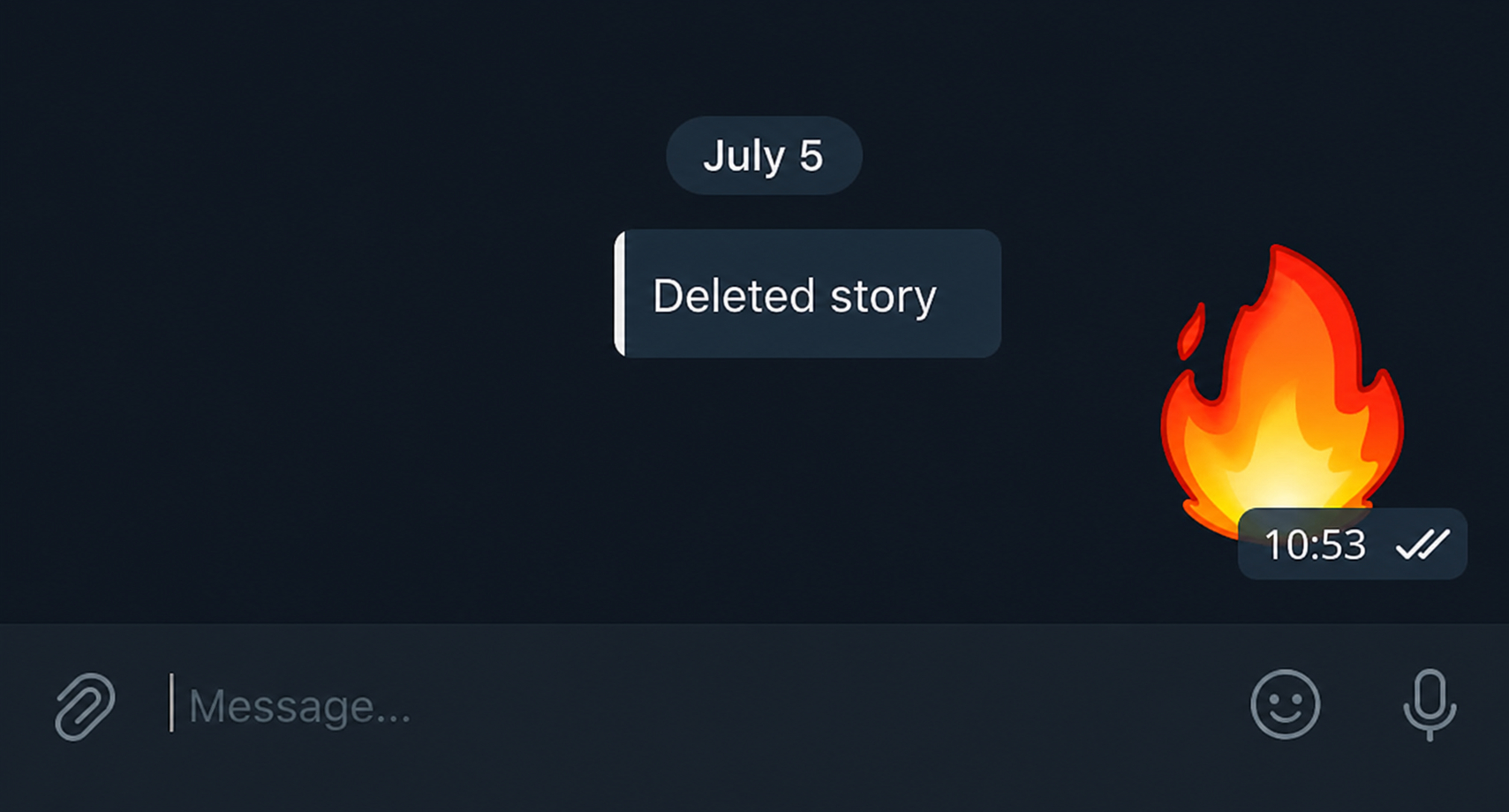 Example of a reaction to a Telegram Story through Mass Looking in GramGPT