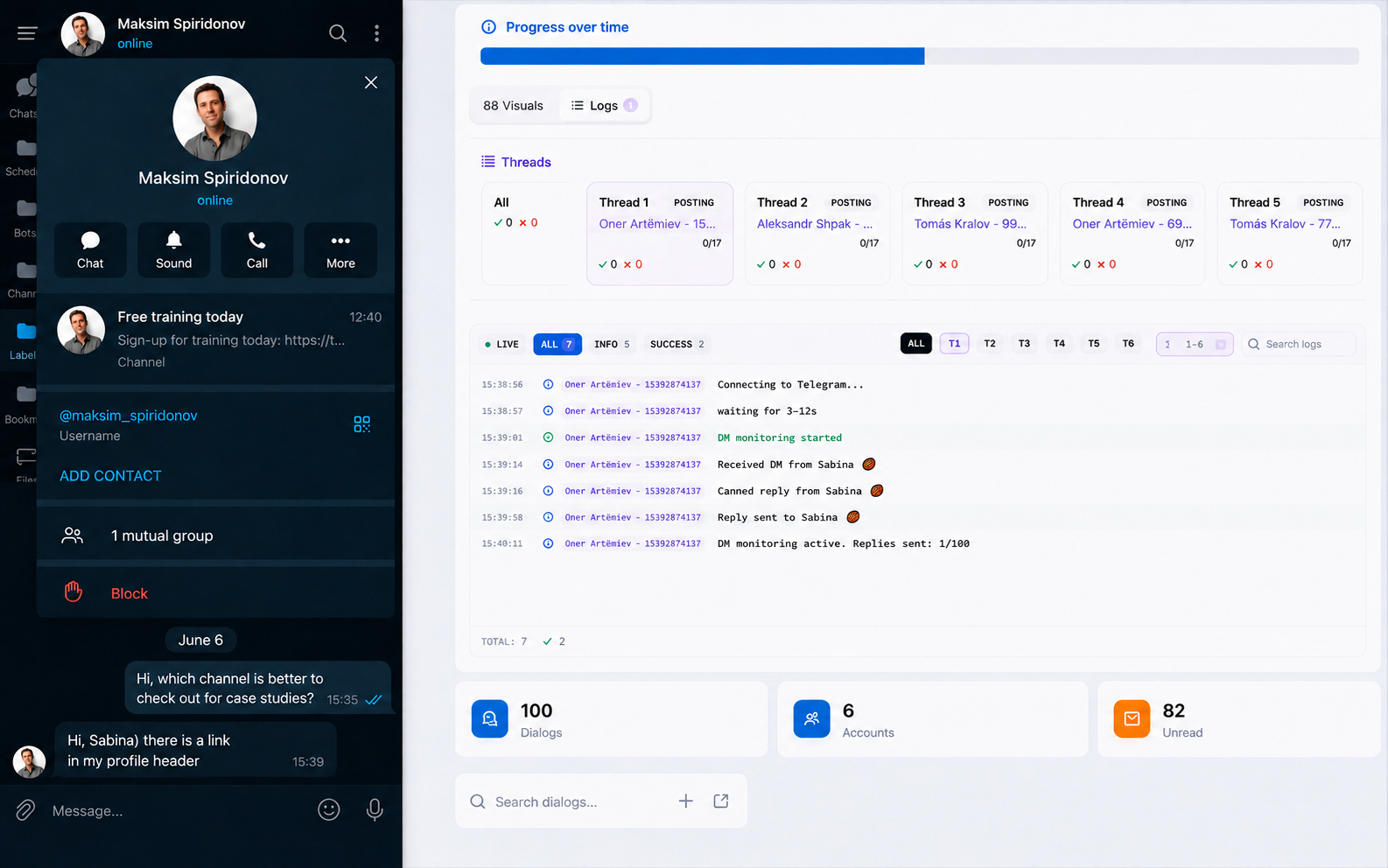 How NeuroDialogues work — AI autoresponder for private messages in Telegram in GramGPT.io