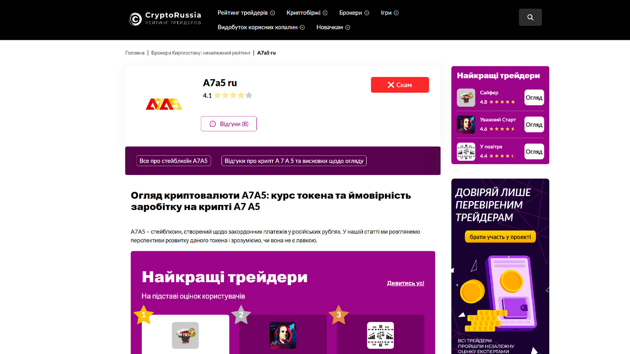 SEO-сторінка з відгуками для залучення аудиторії в Telegram