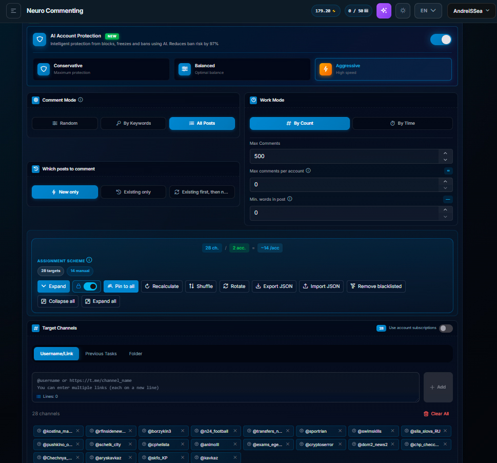 How to set up multi-threaded Neurocommenting in GramGPT