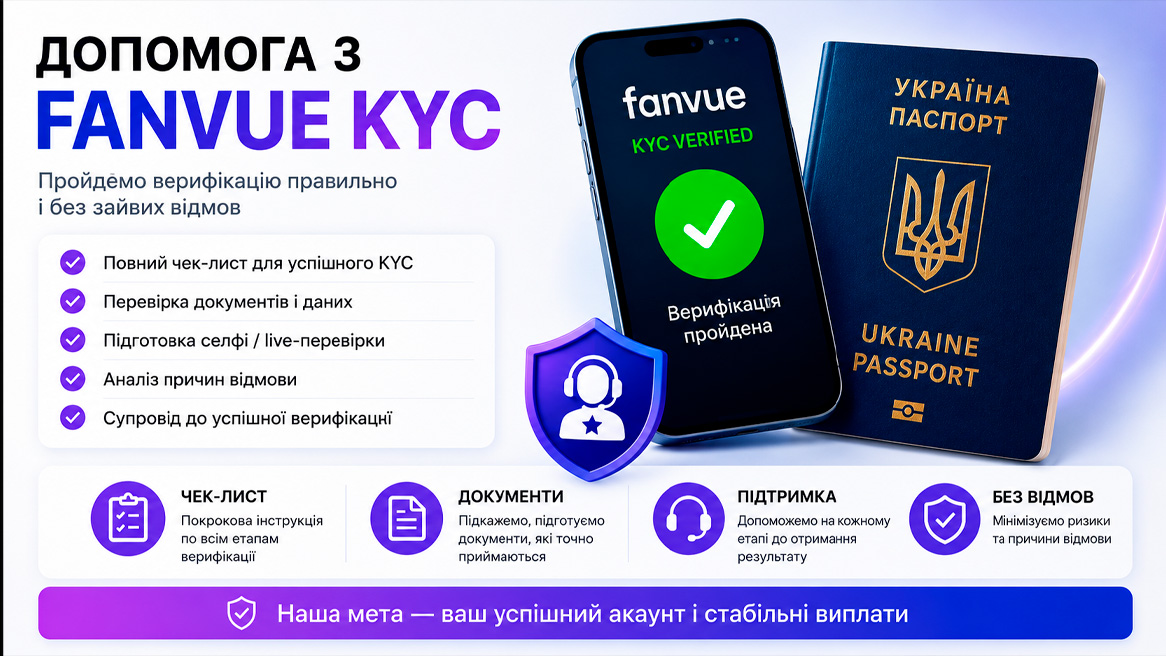 Що робити, якщо Fanvue миттєво відхиляє верифікацію