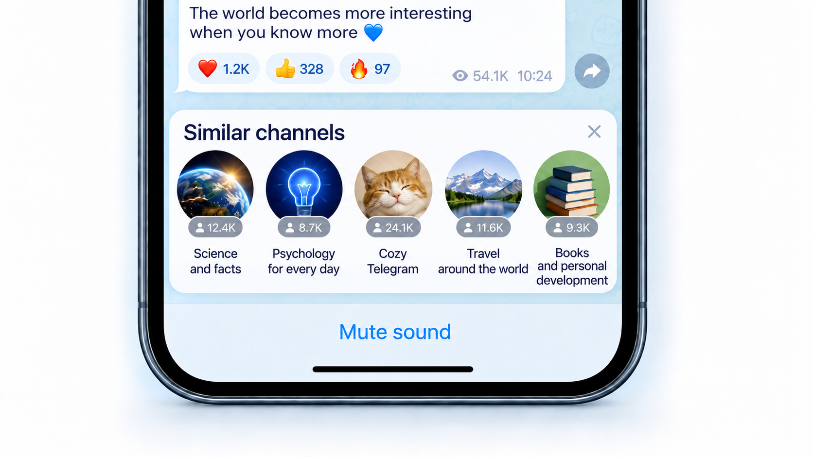 what similar Telegram channels look like