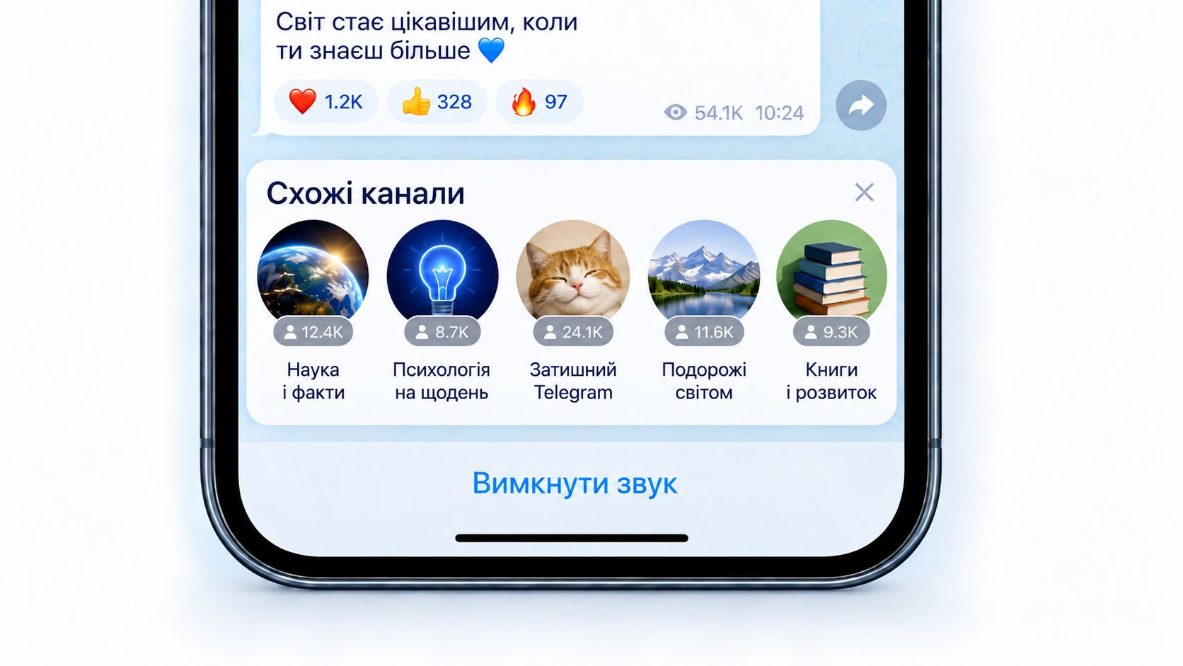як виглядають схожі канали Телеграм