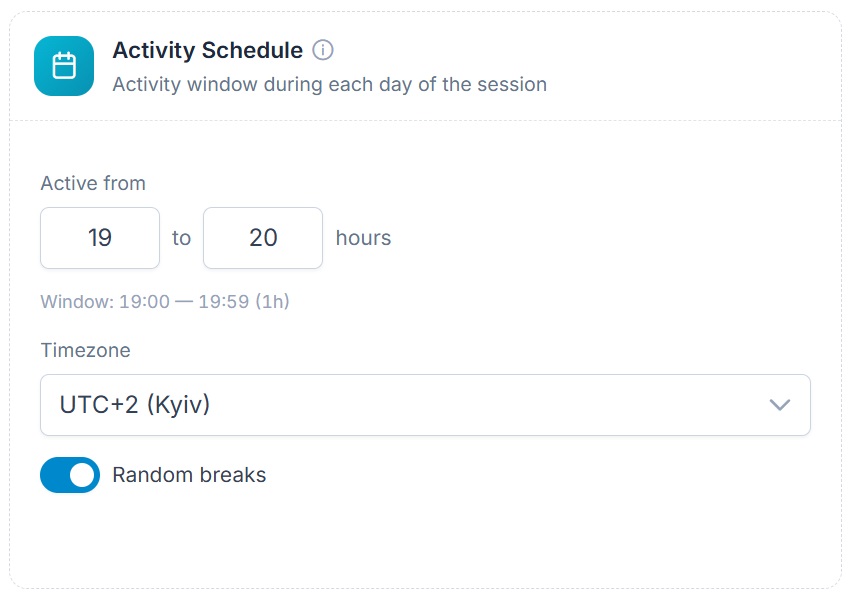 Telegram account warming schedule