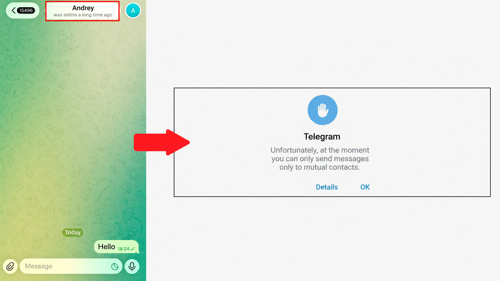 Telegram private message limit