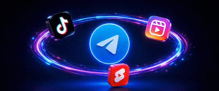 traffic from TikTok Reels and Shorts to Telegram