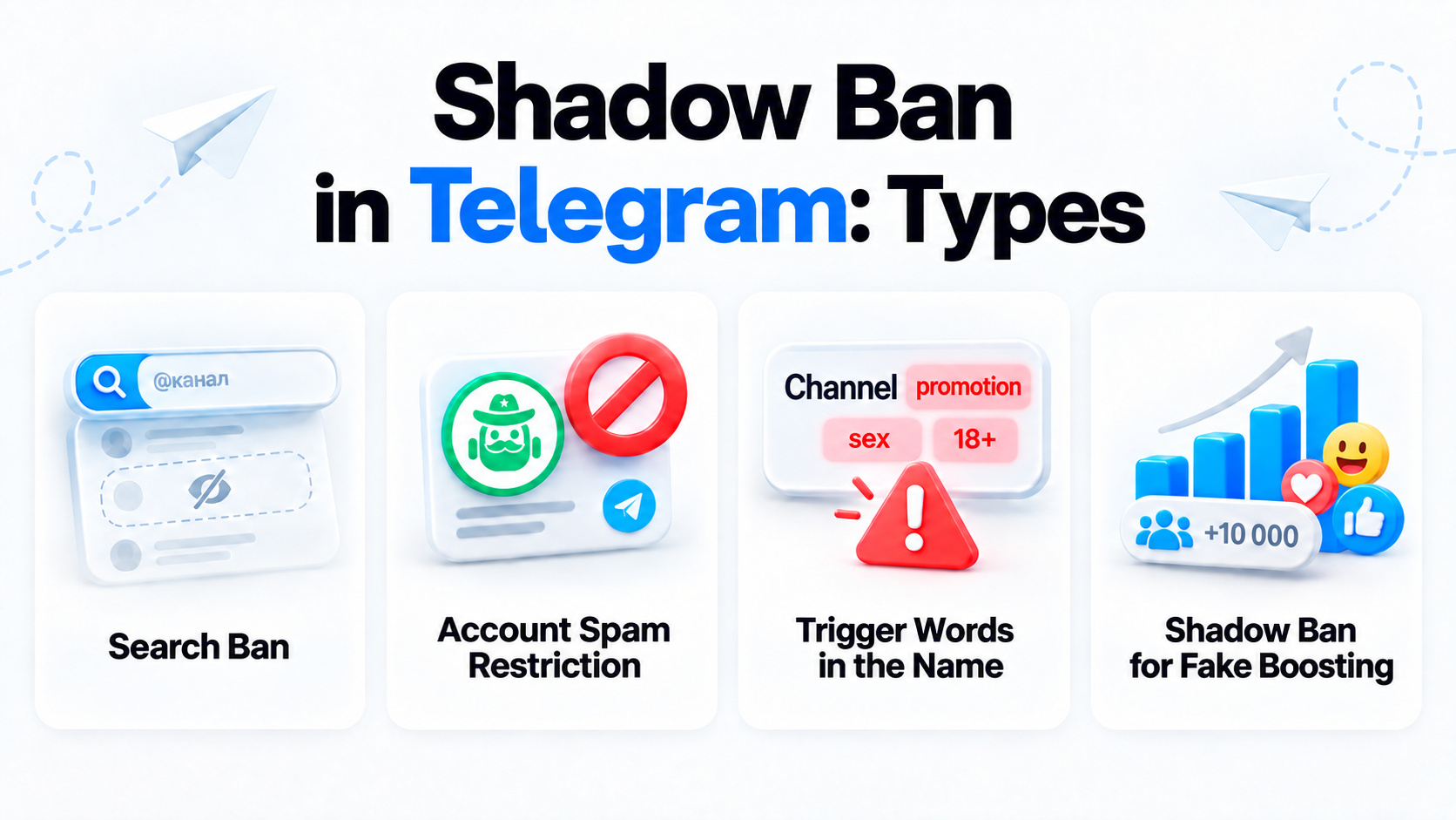 What a shadow ban in Telegram looks like