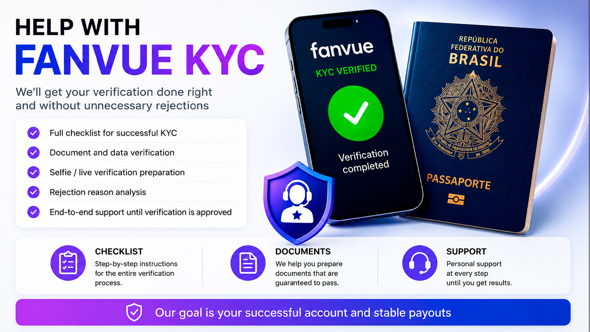 What to do if Fanvue immediately rejects verification
