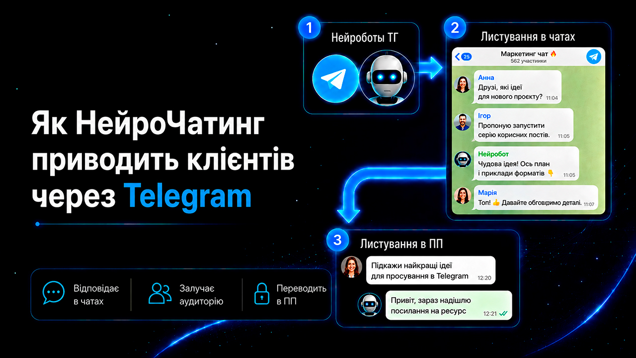 Як Нейрочатинг приводить клієнтів через Telegram